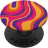 Boho 70s Aesthetic Liquid Swirl PopSockets Standard PopGrip, Orange Pink & Purple Retro