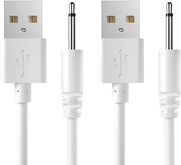 Bicmice 2.7Ft Fast Charger Replacement Cord - 2 Pack, USB DC Charging Cable 2.5mm