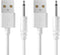 Bicmice 2.7Ft Fast Charger Replacement Cord - 2 Pack, USB DC Charging Cable 2.5mm