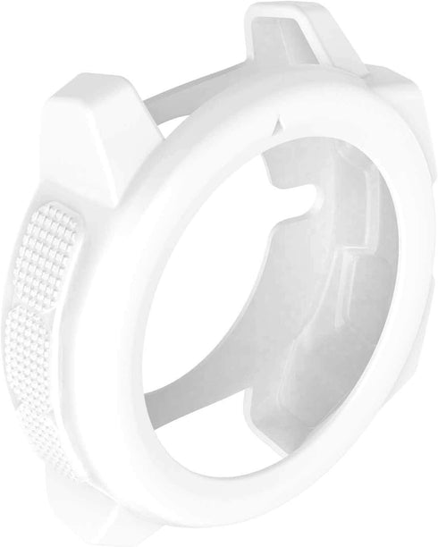 SplenSun Silicone Protective Cover Cases for Garmin Instinct & Instinct Solar Smartwatch, Anti-Scratch, White/Navy/Red
