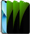 iPhone 14/13/13 Pro Anti-Spy Screen Protector - 3 Pack Anti-Blue Privacy Tempered Glass, 9H Hardness, 6.1" (Green)