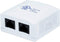 Monoprice Cat5e Double Surface Mount Box (107091), White