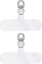 Mabor 2-Pack Phone Lanyard Tabs, 360 Rotatable Clear Transparent TPU + Zinc Alloy