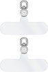 Mabor 2-Pack Phone Lanyard Tabs, 360 Rotatable Clear Transparent TPU + Zinc Alloy