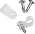 Hicarer 50 Pack R-Type Cable Clip Wire Clamp, White, with 50 Screws for Wire Management