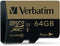 Verbatim 64GB ProPlus 600X microSDXC Memory Card with Adapter, UHS-1 U3 Class 10,