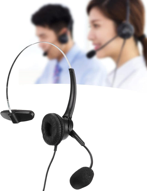 RJ9 Earphone, Ultra Lightweight Noise Cancelling Phone Headsets, 150 Ohm Speaker for Office Landline Phone