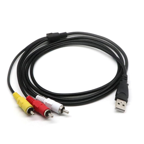 DUOYHIEL USB to RCA Cable, 5ft USB Male to RCA Male Jack Splitter
