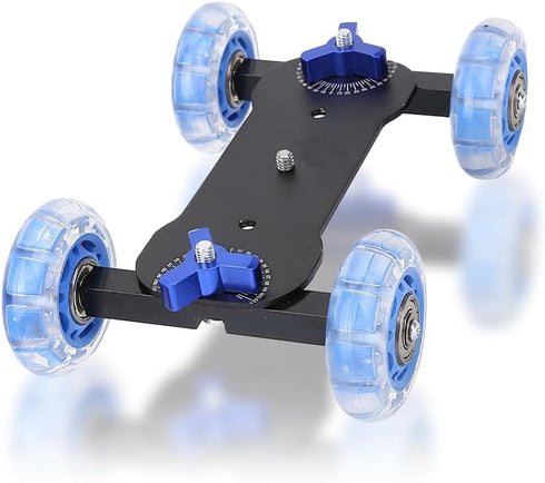 Tiiyee Camera Slider, Camera Table Dolly Slider Desktop Load Rail Roller Track 10KG