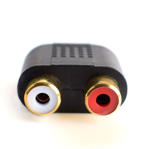 ANDTOBO 3.5 mm TRS to Dual RCA F (2-Pack), 3.5mm Stereo Male to Dual RCA Female Audio Breakout Adapter