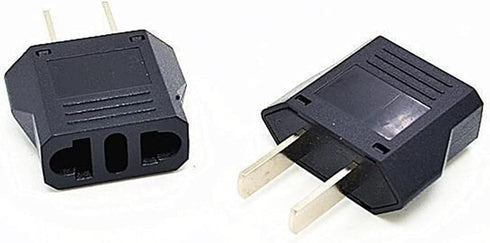 US Plug Adapter, EU AU CN to US America Travel Plug Adapter, AC Outlet Power Converter (2 Pack)