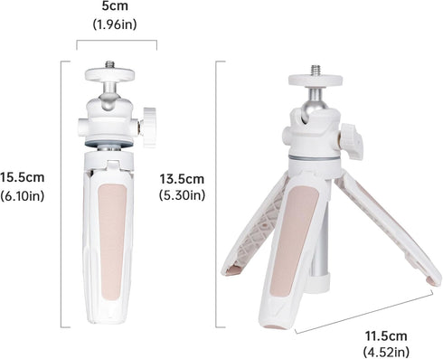 Wurkkos 360 1/4" CL01 LanternHD02 Mini Telescopic Tripod, Handheld Stand with Flexible Ball Head and Screw for Camping