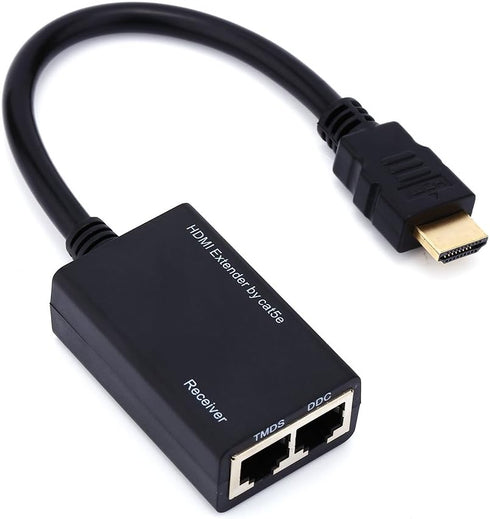 30M HDMI Extender Repeater by CAT5e, Sender + Receiver, TMDS DDC Over RJ45, Supports 1080P