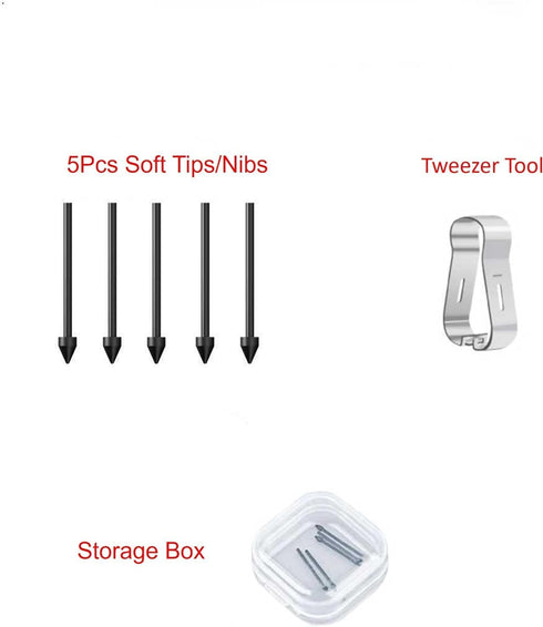 ?5 Pack Soft Tips? OEM S22 Ultra Pen Tips, Nibs Replacement for Samsung Galaxy Tab S6 Lite, S7/S7FE, S8/S8+, S9/S9 FE