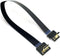 Cablecc 90 Degree Down Angled FPV Micro HDMI Male to Mini HDMI FPC Flat Cable, 20cm