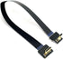 Cablecc 90 Degree Down Angled FPV Micro HDMI Male to Mini HDMI FPC Flat Cable, 20cm