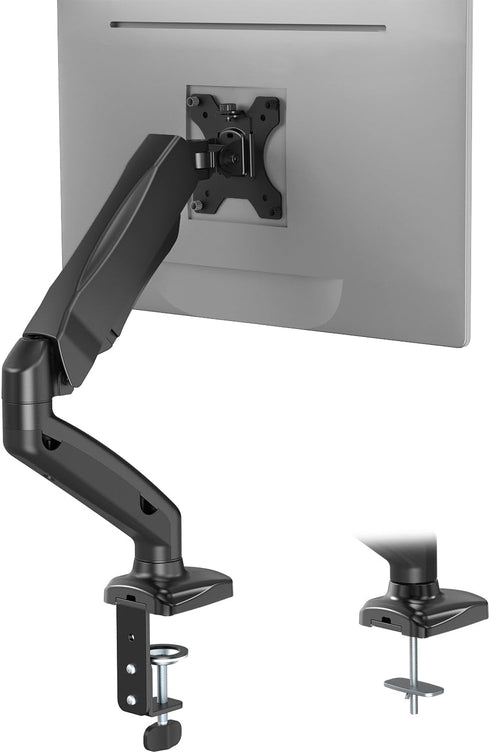 WALI Single Monitor Arm for 13-27 inch Screens, Adjustable Single Monitor Mount Holds