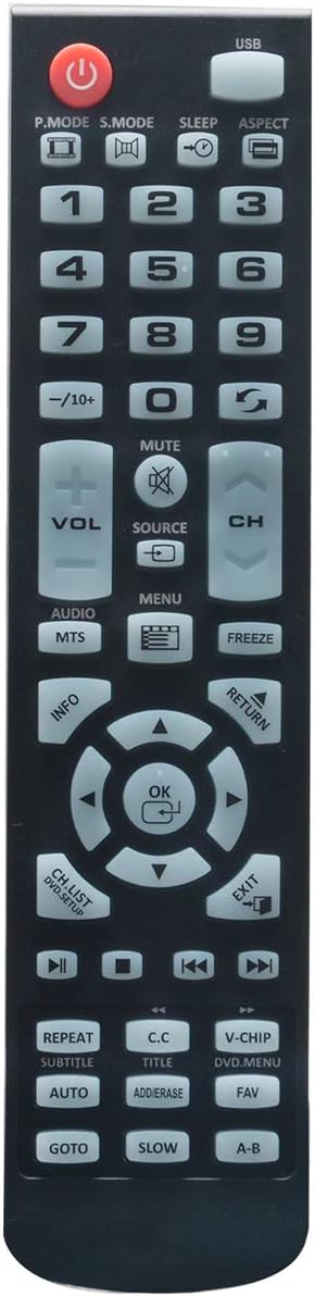 New Remote Control Replacement for Westinghouse TV WD32HKB1001 WD24HB6101