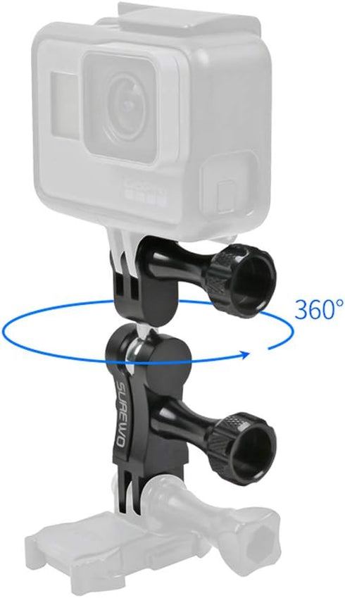 Aluminum Alloy 360 Degree Rotation Ball Joint Mount Adapter, Swivel Arm Mount Pivot Extension for Gopro Hero 13 Black,