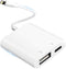 Lightning to USB Camera Adapter for iPhone, USB 3.0 Female OTG Cable for iPad to Connect Card Reader, USB Flash Drive