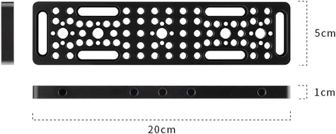 Multifunctional Cheese Plate with 1/4 3/8 Threads, Easy Switching Plate for Railblocks and Dovetails