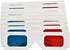 3D Paper Glasses Red and Cyan Anaglyph, 50 Pairs with White Cardboard Frame