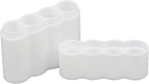 Slimline AAA Battery Case, Soft Durable Material, Pack of 2 (Holds 4 Batteries)