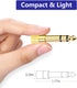 VCE 6.35mm Male to 3.5mm Female Stereo Audio Jack Adapter for Aux Cable, Guitar Amplifier, 2 Pack