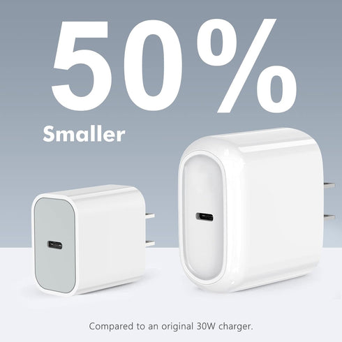 30W USB C Wall Charger, Fast Charger Power Adapter for iPhone 13/12 with PD 3.0 Type C Charging Block, 1 Pack