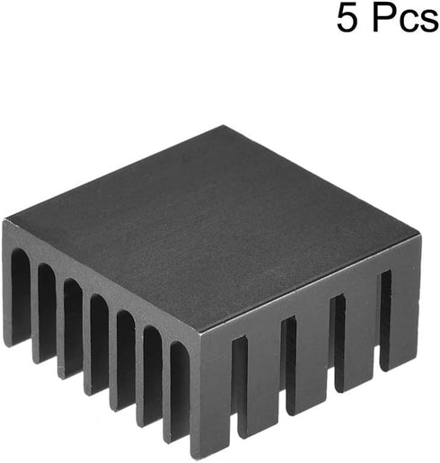 uxcell Electronic Radiators Heatsink for MOS GPU IC Chip - Black 20 x 20 x 10 mm 5pcs