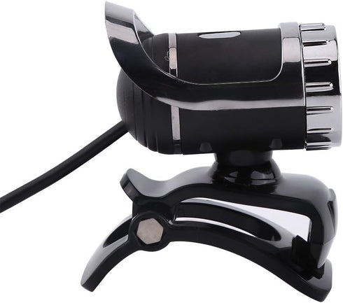 12M 360 20 Web Camera with HD Video Rotating Stand Built-in Microphone Compatible with PC and Laptop Silver Clip On USB