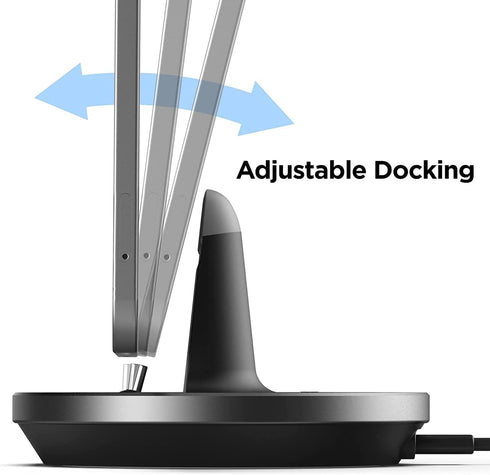 Encased Desktop Charging Stand - Adjustable Case-Friendly Dock Station Charger for USB-C Phone and Tablets