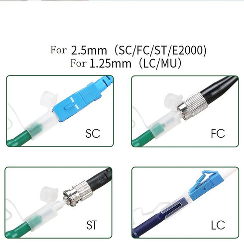 2pcs Fiber Optic Cleaner - for 1.25mmLC/MU 2.5mm SC/F C/STE2000 Glass Fiber Cleaning Pen - for Fiber Optic Connectors Cleaning