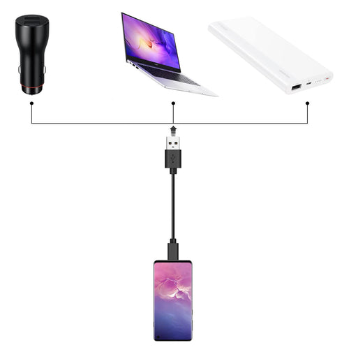 1ft Short USB C Cable, 3A Fast USBC Charging Station Cord for Samsung Galaxy S10 S9 S8 S20 S23 S22 S21 Plus, Moto Z Z3,