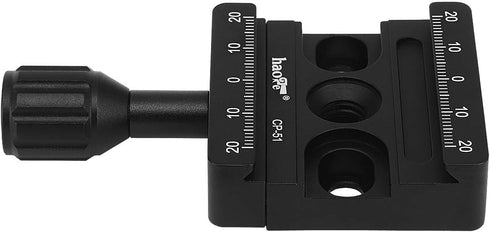 Haoge CP-51 50mm Screw Knob Clamp Adapter for Quick Release QR Plate, Camera Tripod Ballhead Monopod Ball Head Fit Arca