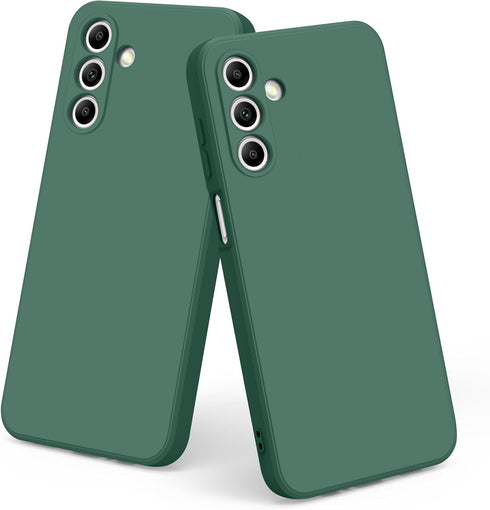 AK Samsung Galaxy A25 5G Case, Stylish Slim Liquid Silicone Full-Body Protective Cover, Dark Green