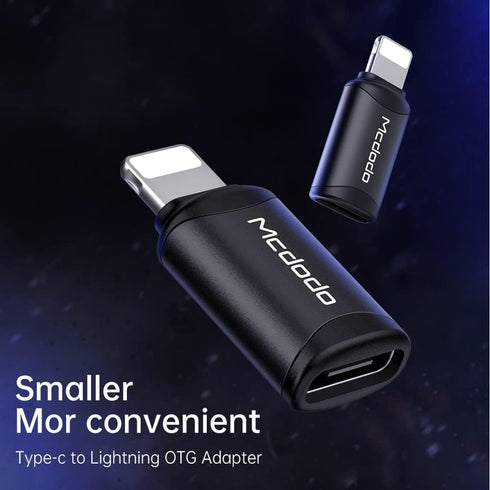 mcdodo USB C to Lightning Adapter 2 Pack,Type C Female to Lightning Male Adapter Cable,Supports Fast Charging Data Transfer for Phone 14/13/12/11/8 X XR/XS/SE/7Plus/Pro Max Ipad Air Mini