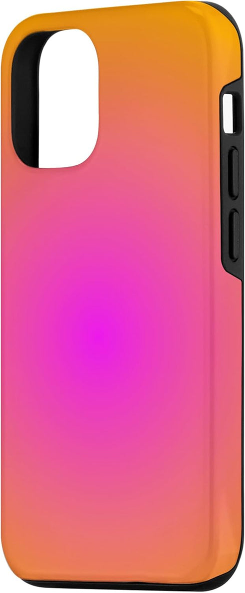 Cute Swirl Aura Case for iPhone 14, Hot Pink Orange Aesthetic Cool Print