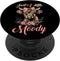 Highland Cow Just A Little Moody Flower Funny Farm PopSockets Standard PopGrip