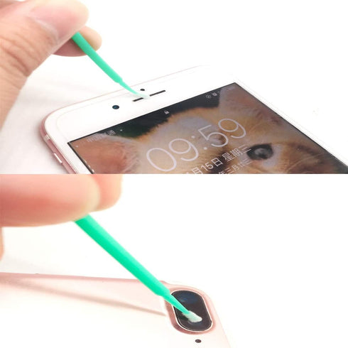 100 Pack Phone Charge Port Cleaning Tool Kit, Mini Soft Round Brushes for iPhone, Tablet, Laptop