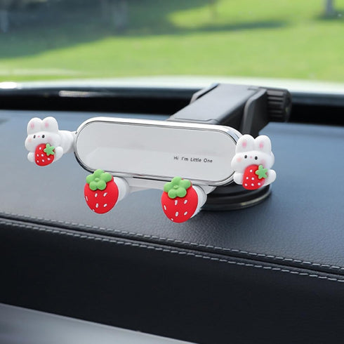 Cute Phone Mount for Car - Cute Zodiac Rabbit Car Phone Holder - Bunny Phone Mount Air Vent Mobile Phone Support for