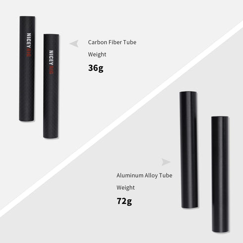 NICEYRIG 6 Inch 15mm Rod Carbon Fiber Standard for 15mm Lens Support, Matte Box, Cage Rig - 562