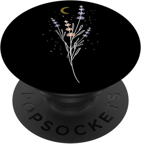 Moon Lavender Cool Satellite Crescent Luna Stargazer Gift, PopSockets Adhesive PopGrip