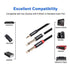 2pack 10Ft 3.5mm TRS to Dual 6.35mm Stereo Cable, 1/8 TRS to Dual 6.35mm 1/4 TS Mono Y Splitter for Smartphone, Mixer
