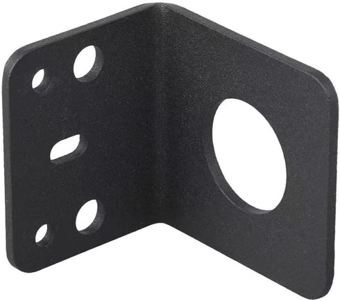 2 Pcs L-Bracket 1255 3/4 Hole Thick Steel Brackets for UHF VHF Coax NMO Antenna Mounts (Black)