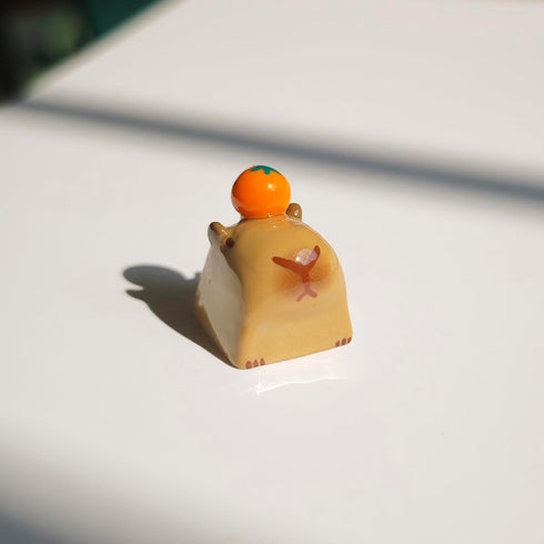 Cartoon Capybara Keycap, Custom 3D Handmade Clay Artisan ESC Keycap, Cute Replacement Key Caps for Cherry MX Mechanical