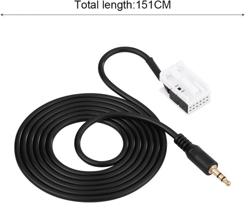 VGEBY Audio AUX Input Adapter Cable, 3.5mm Auxiliary Interface for Ben z W203 C Class