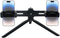 SnowTing Dual Phone Holder with Desk Tripod, Black Adjustable Universal Smartphone Stand for
