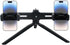 SnowTing Dual Phone Holder with Desk Tripod, Black Adjustable Universal Smartphone Stand for