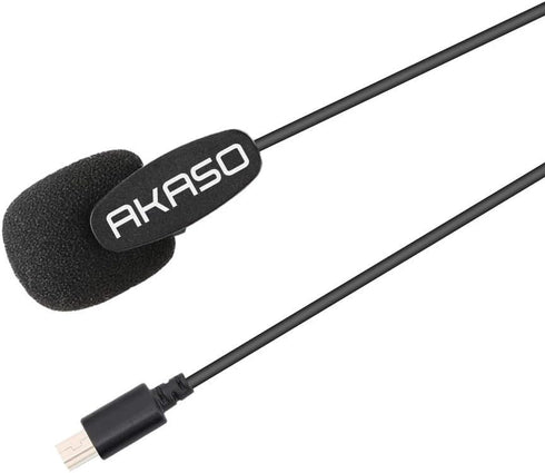 AKASO External Microphone for EK7000, Brave 4, Brave 7 LE, V50X, V50 Elite Action Cameras (Micro USB Port)